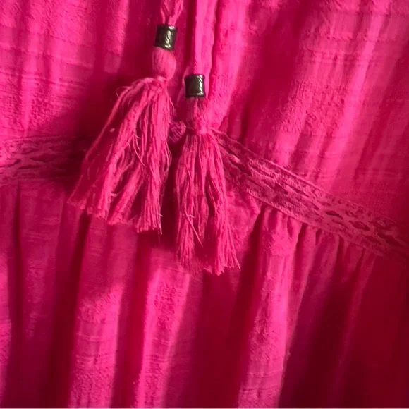 Knox Rose Hot Pink Ruffle Sleeve Tiered Dress | Size 2X - Picture 5 of 6